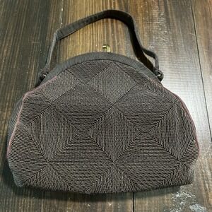 Vintage Corde  Brown Handbag Lined